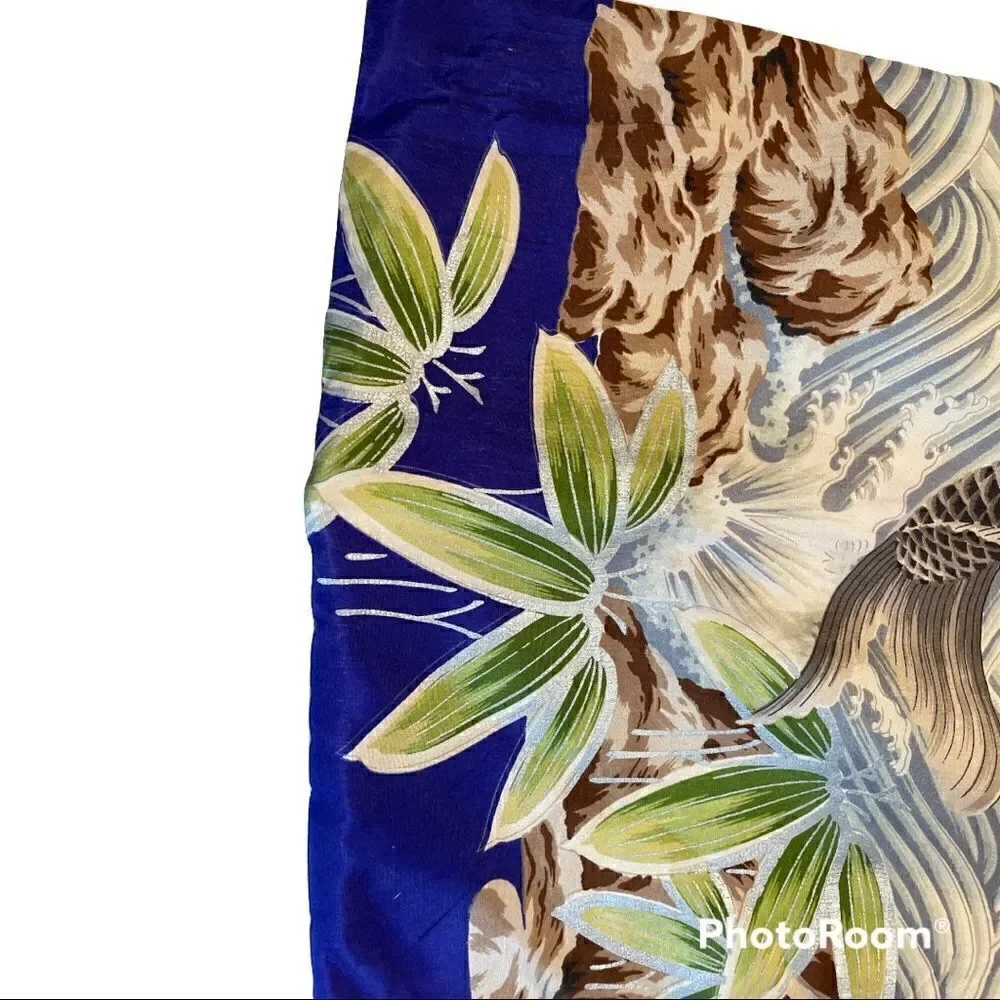 Asian  Fish Design Silk Cushion cover